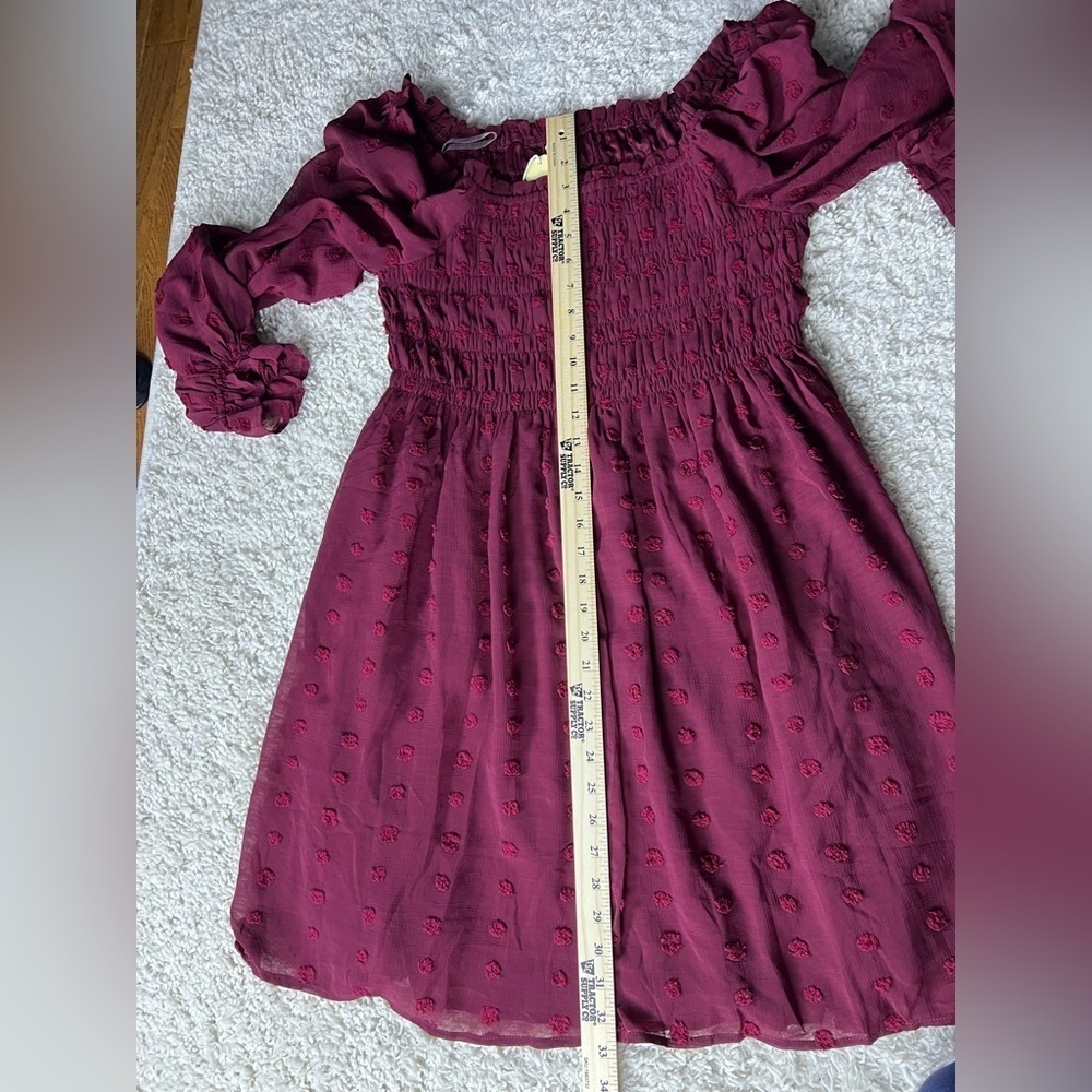 Women’s Large Jodifl Elegant Burgundy Dress NWT - Picture 3 of 8